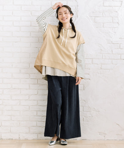 【sabstreet bis】【web限定】 ベロアプリーツパンツ