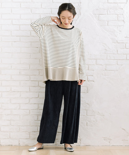 【sabstreet bis】【web限定】 ベロアプリーツパンツ