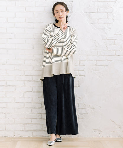 【sabstreet bis】【web限定】 ベロアプリーツパンツ