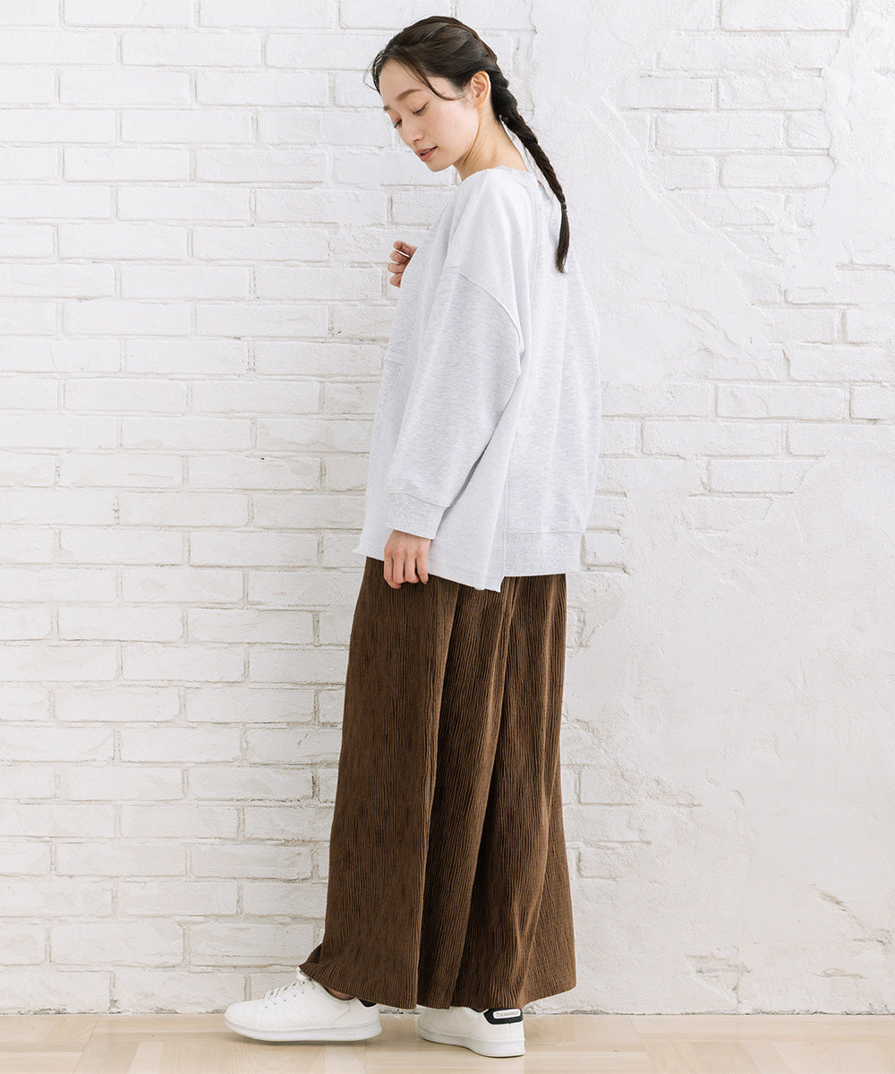 【sabstreet bis】【web限定】 ベロアプリーツパンツ