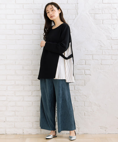 【sabstreet bis】【web限定】 ベロアプリーツパンツ