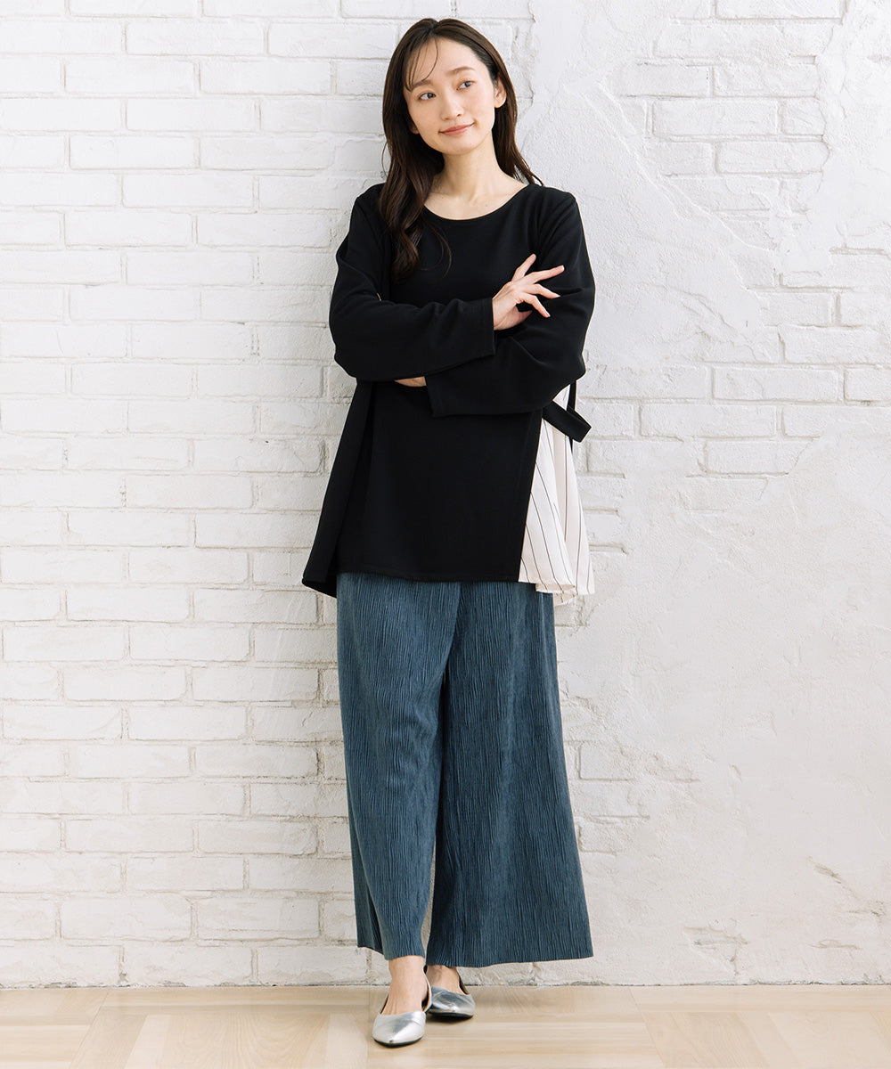 【sabstreet bis】【web限定】 ベロアプリーツパンツ