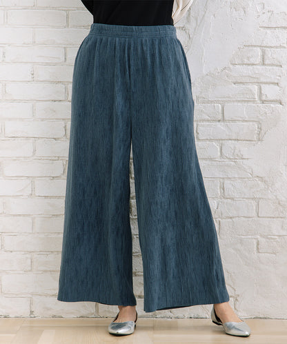 【sabstreet bis】【web限定】 ベロアプリーツパンツ