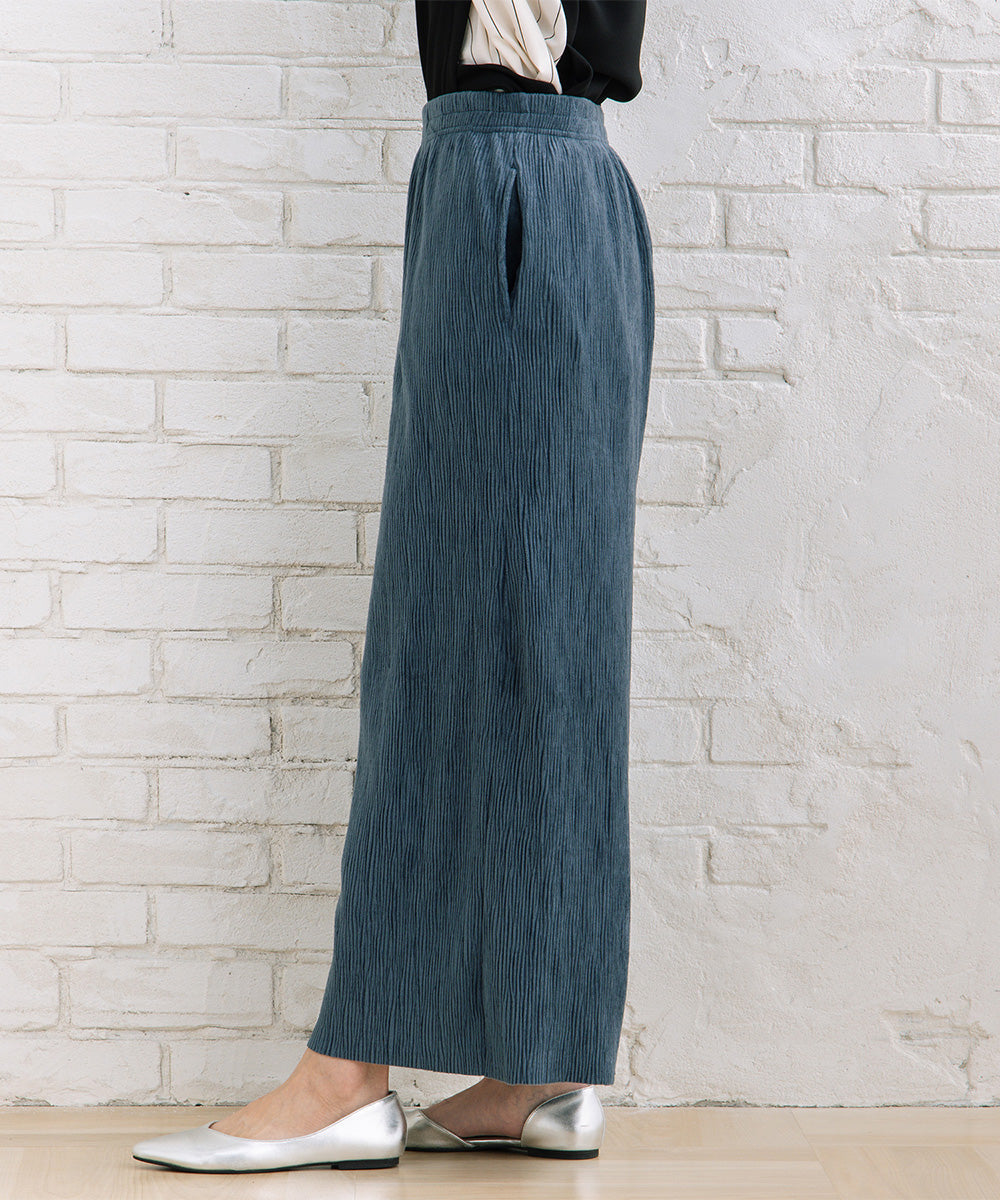 【sabstreet bis】【web限定】 ベロアプリーツパンツ