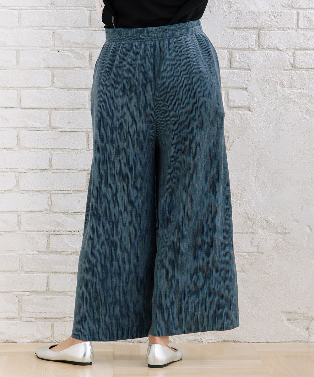 【sabstreet bis】【web限定】 ベロアプリーツパンツ