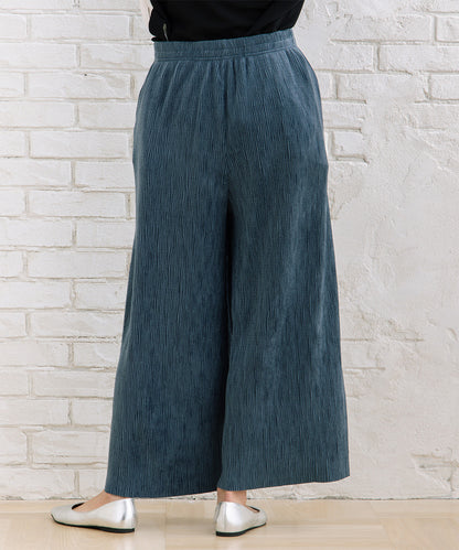 【sabstreet bis】【web限定】 ベロアプリーツパンツ