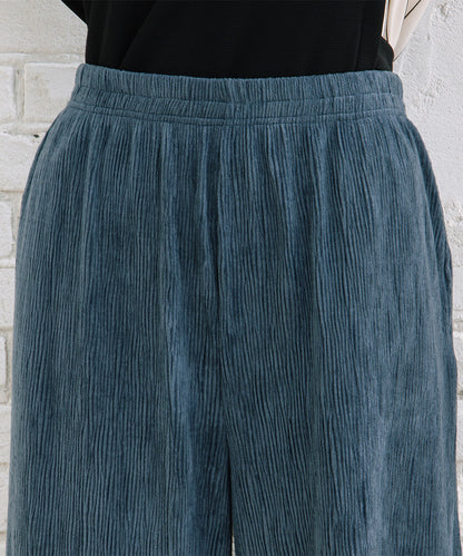 【sabstreet bis】【web限定】 ベロアプリーツパンツ