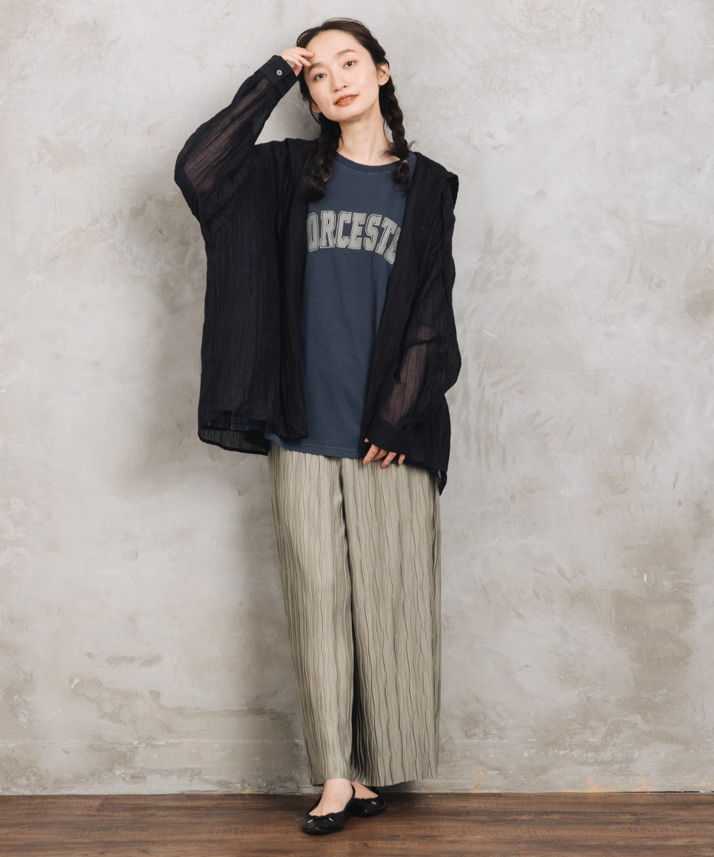 【sabstreet bis】【web限定】 セルフカットプリーツワイドパンツ【先行予約】