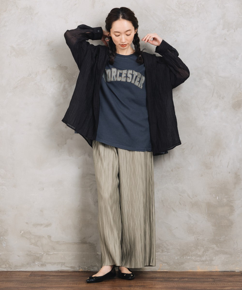【sabstreet bis】【web限定】 セルフカットプリーツワイドパンツ【先行予約】