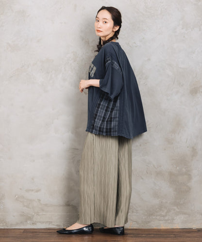【sabstreet bis】【web限定】 セルフカットプリーツワイドパンツ【先行予約】