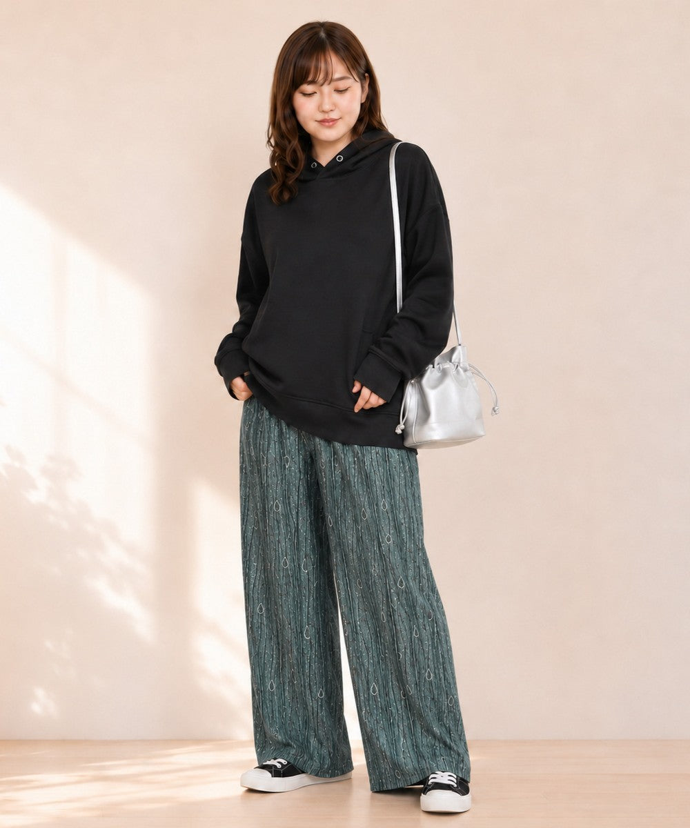 【sabstreet bis】【web限定】 セルフカットプリーツワイドパンツ