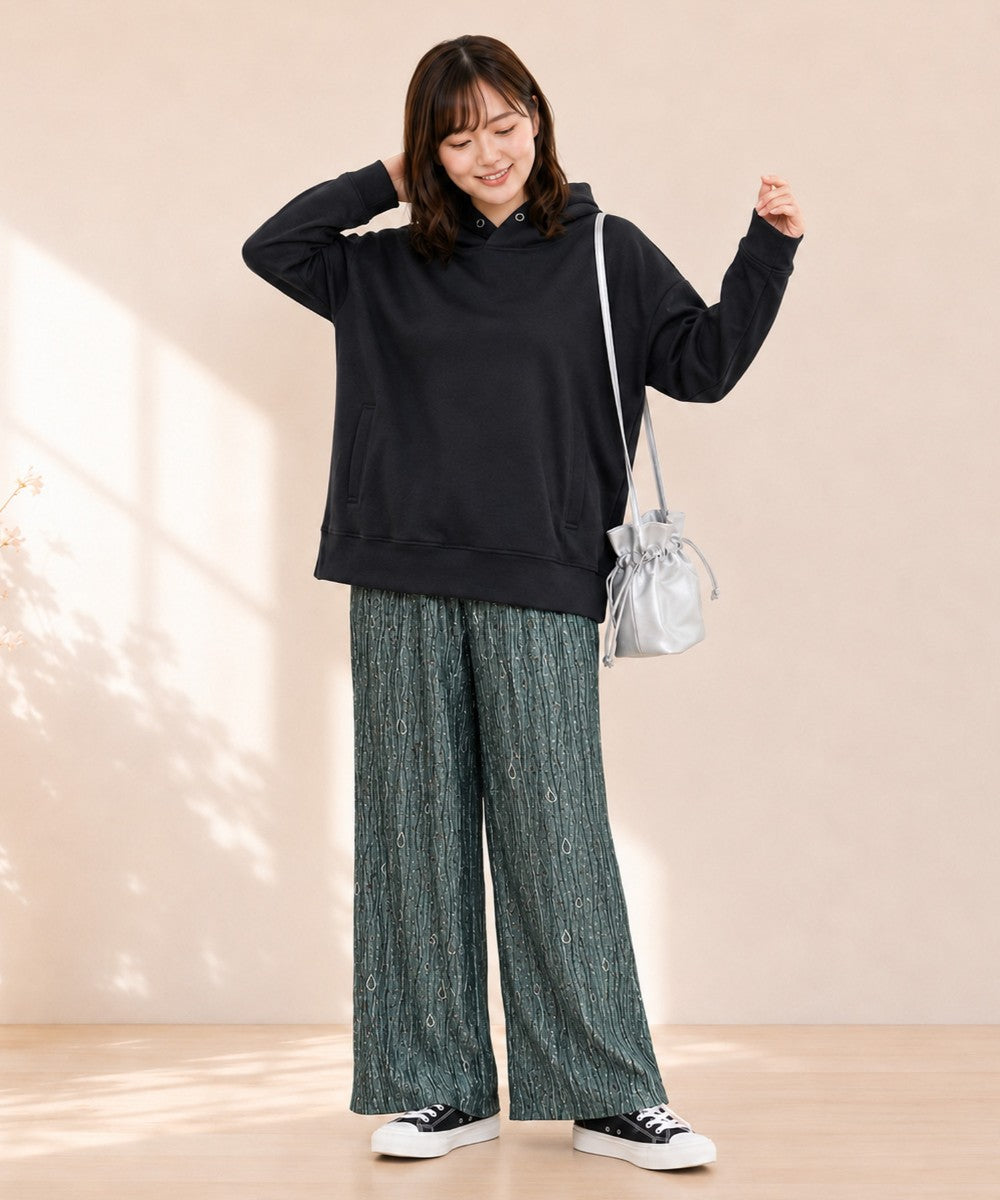 【sabstreet bis】【web限定】 セルフカットプリーツワイドパンツ