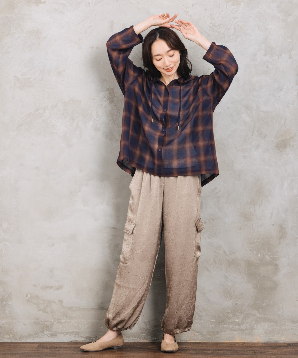 【sabstreet bis】【web限定】 アソートチェックフーディシアーブルゾン