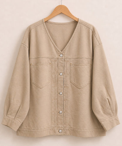 【sabstreet bis】【web限定】 配色ステッチVネックジャケット