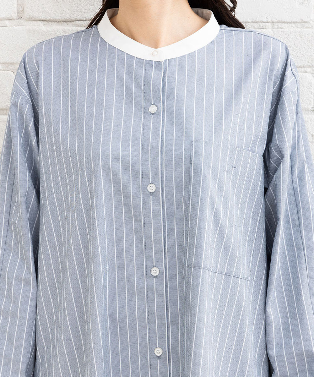 【sabstreet bis】【web限定】イージーケアテントラインシャツワンピース