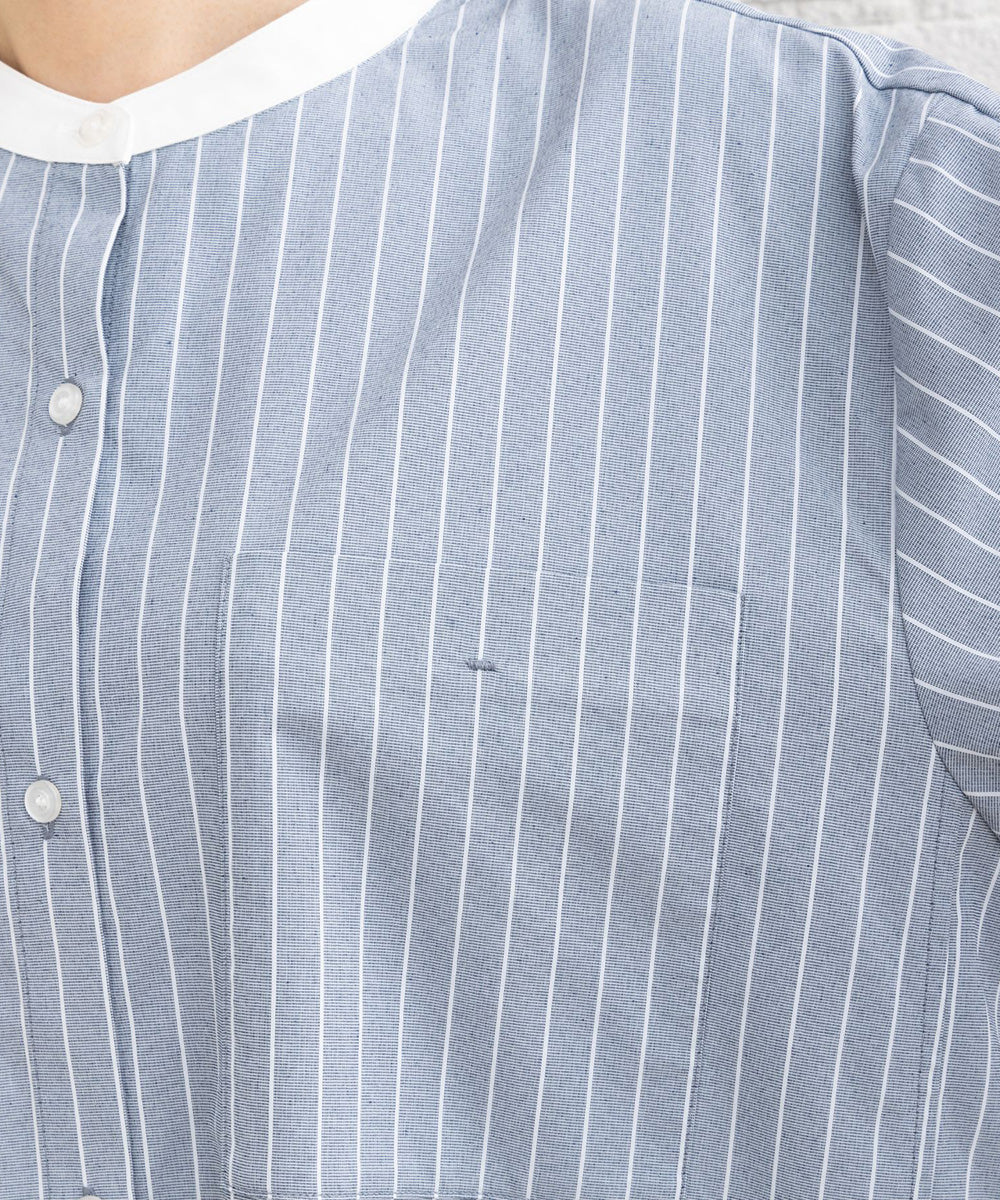 【sabstreet bis】【web限定】イージーケアテントラインシャツワンピース