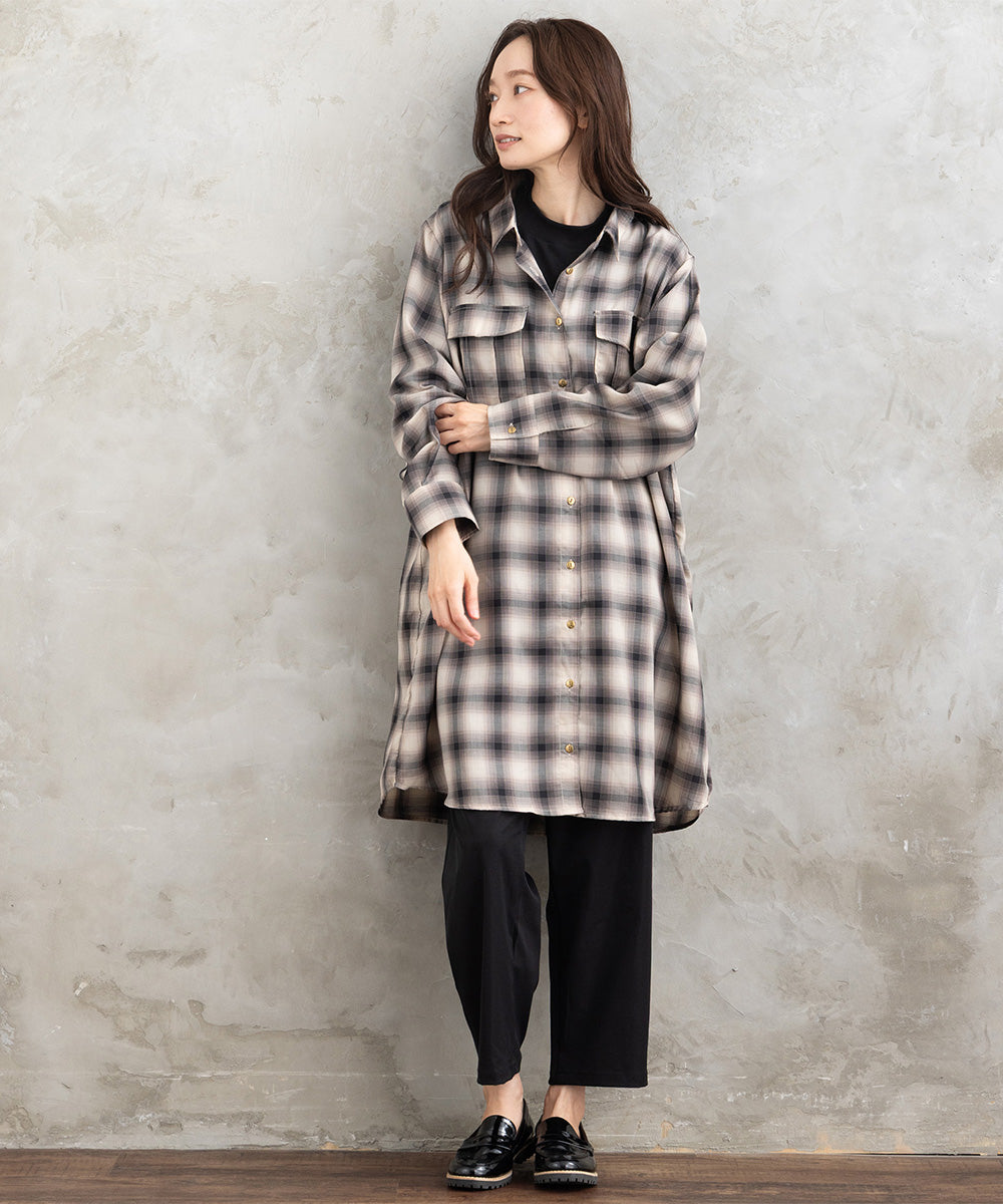 【sabstreet bis】【web限定】15号(3L) アソートチェックWポケットワンピース