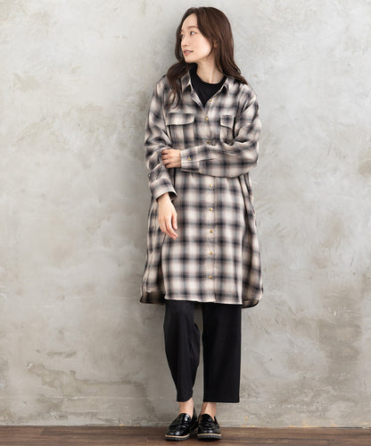 【sabstreet bis】【web限定】15号(3L) アソートチェックWポケットワンピース