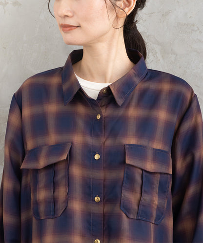 【sabstreet bis】【web限定】15号(3L) アソートチェックWポケットワンピース