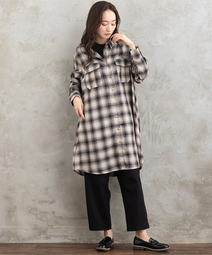 【sabstreet bis】【web限定】15号(3L) アソートチェックWポケットワンピース