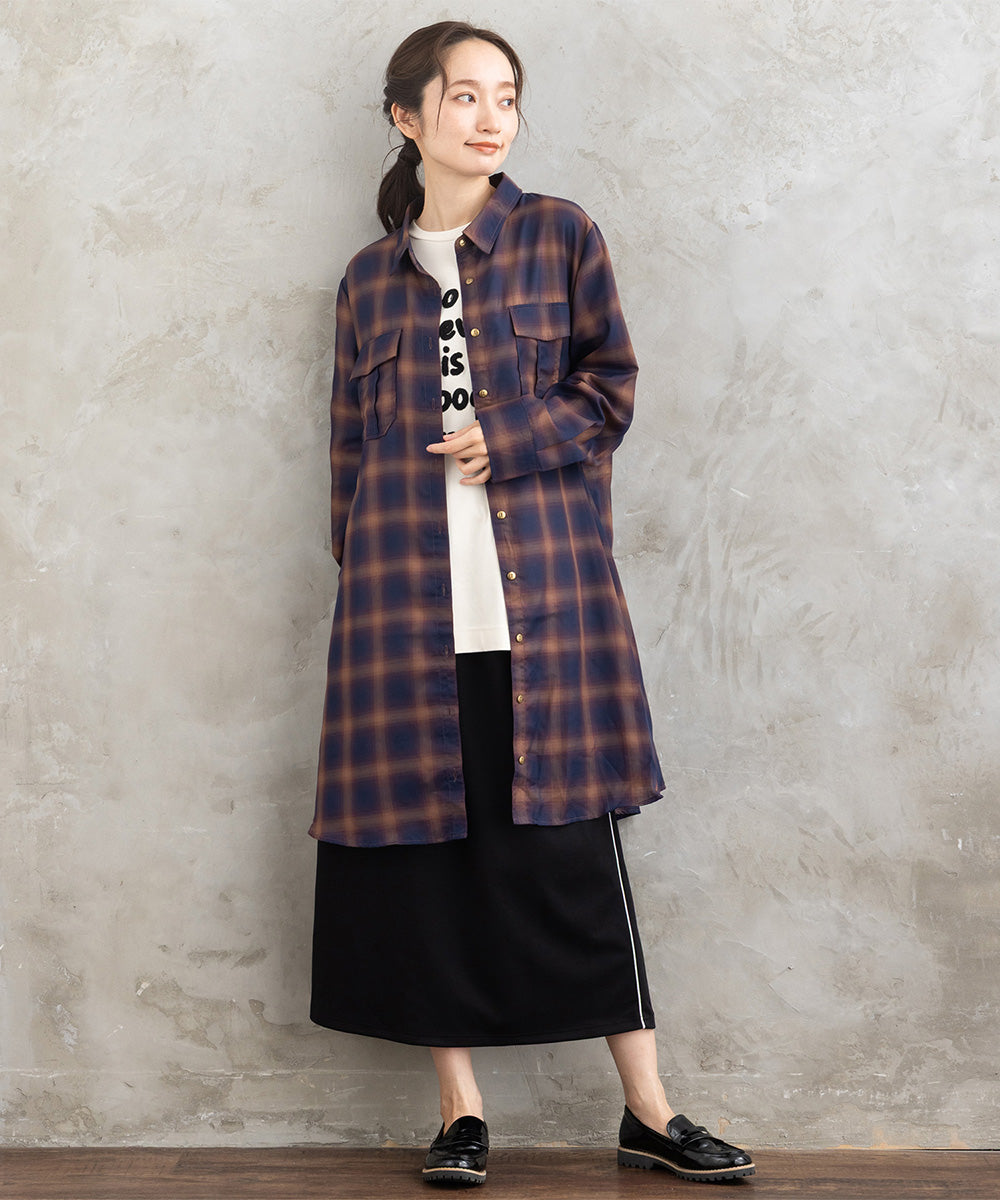 【sabstreet bis】【web限定】15号(3L) アソートチェックWポケットワンピース