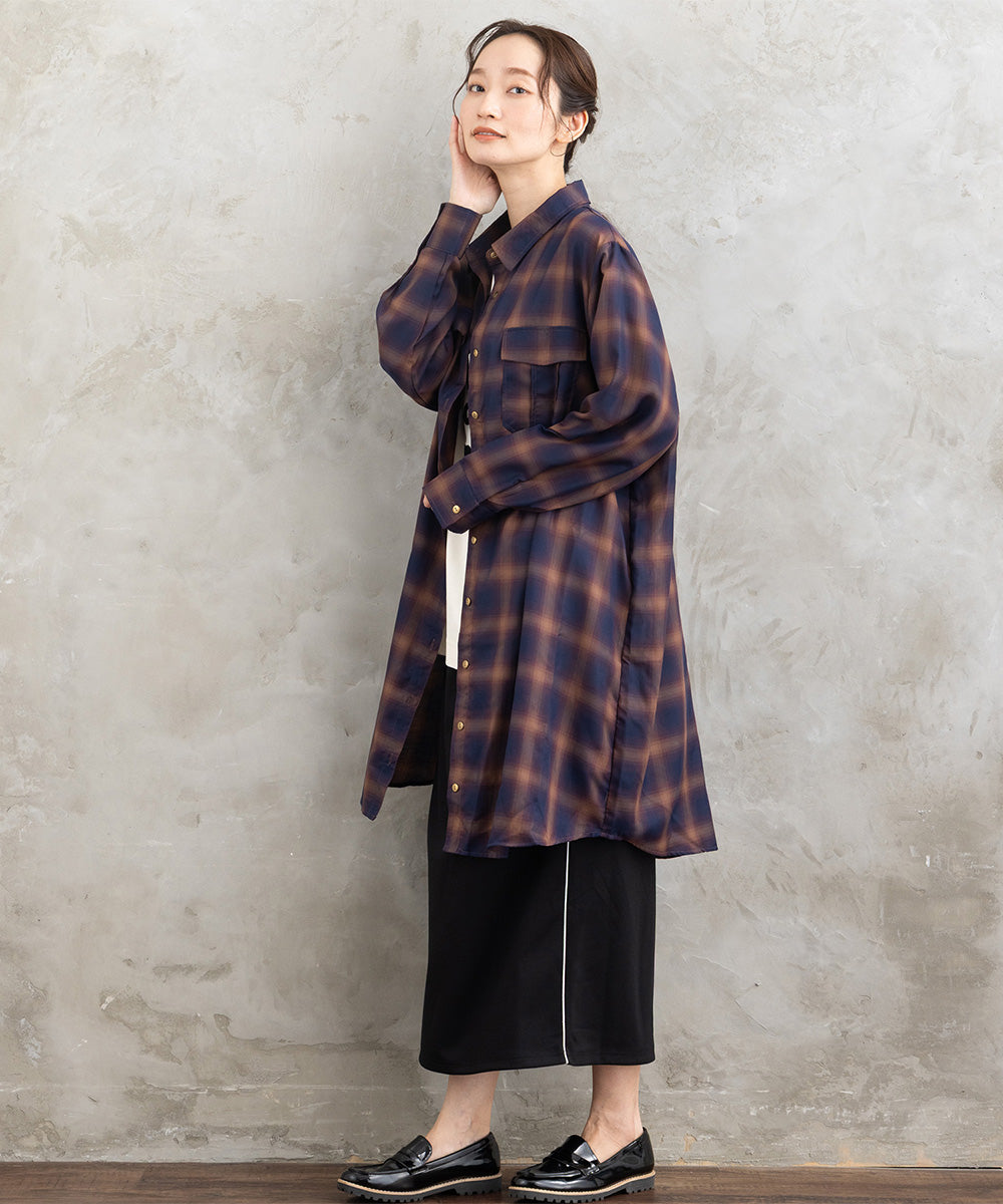 【sabstreet bis】【web限定】15号(3L) アソートチェックWポケットワンピース