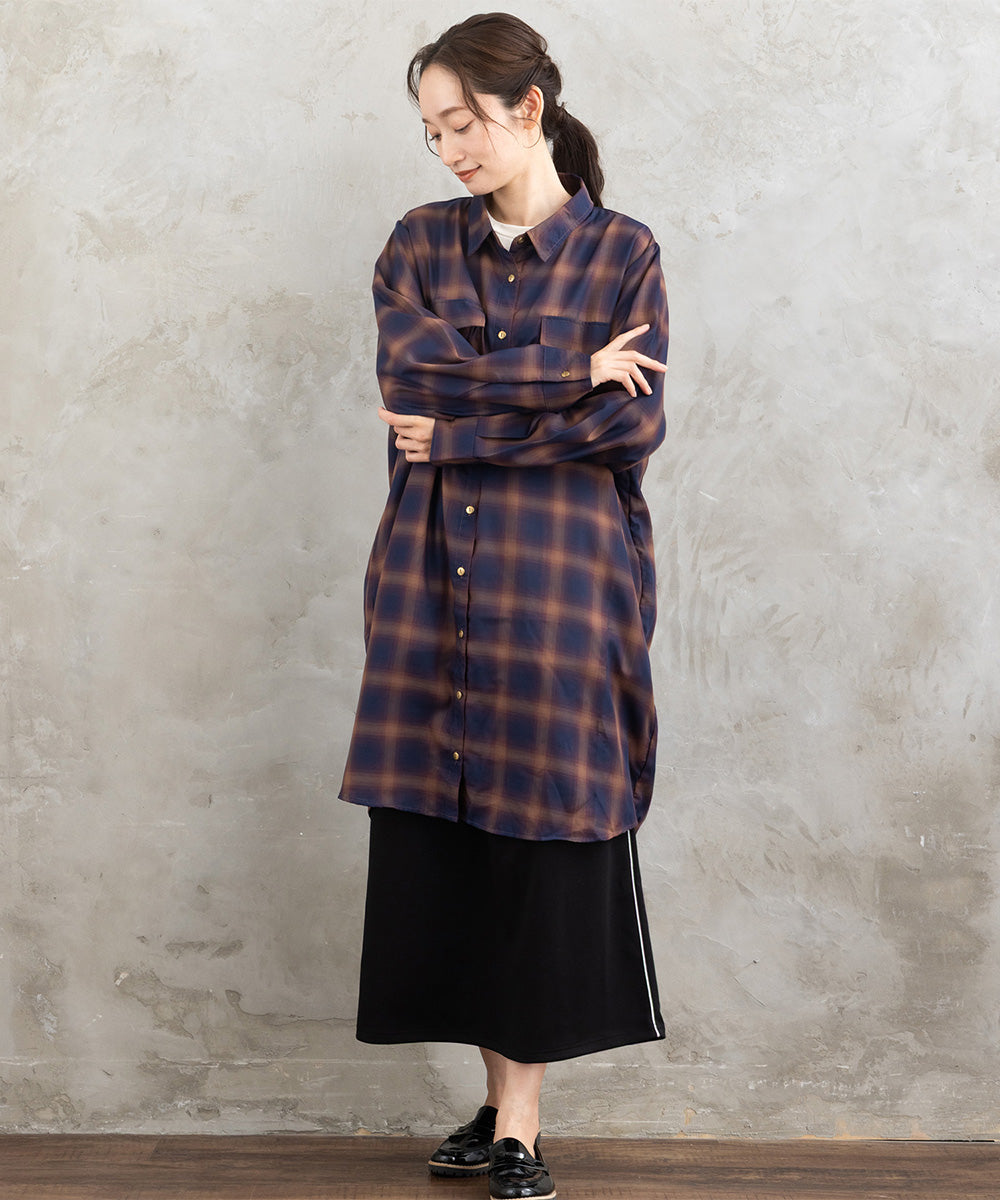 【sabstreet bis】【web限定】15号(3L) アソートチェックWポケットワンピース