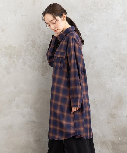 【sabstreet bis】【web限定】15号(3L) アソートチェックWポケットワンピース