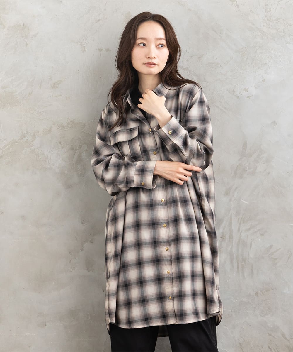 【sabstreet bis】【web限定】15号(3L) アソートチェックWポケットワンピース