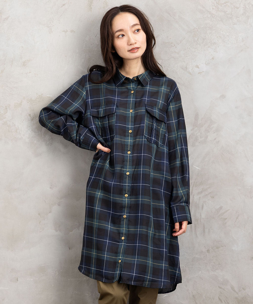 【sabstreet bis】【web限定】15号(3L) アソートチェックWポケットワンピース