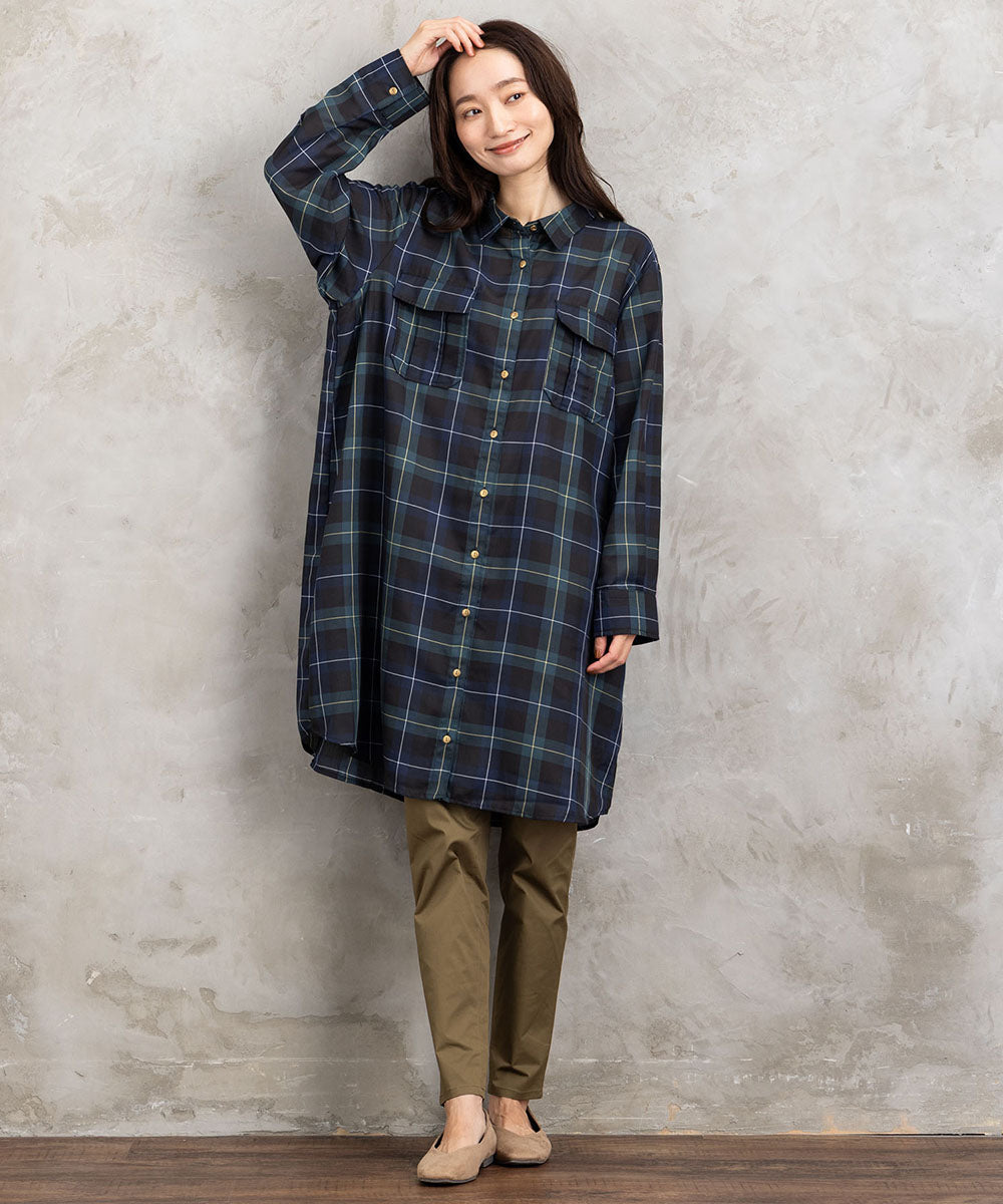 【sabstreet bis】【web限定】15号(3L) アソートチェックWポケットワンピース