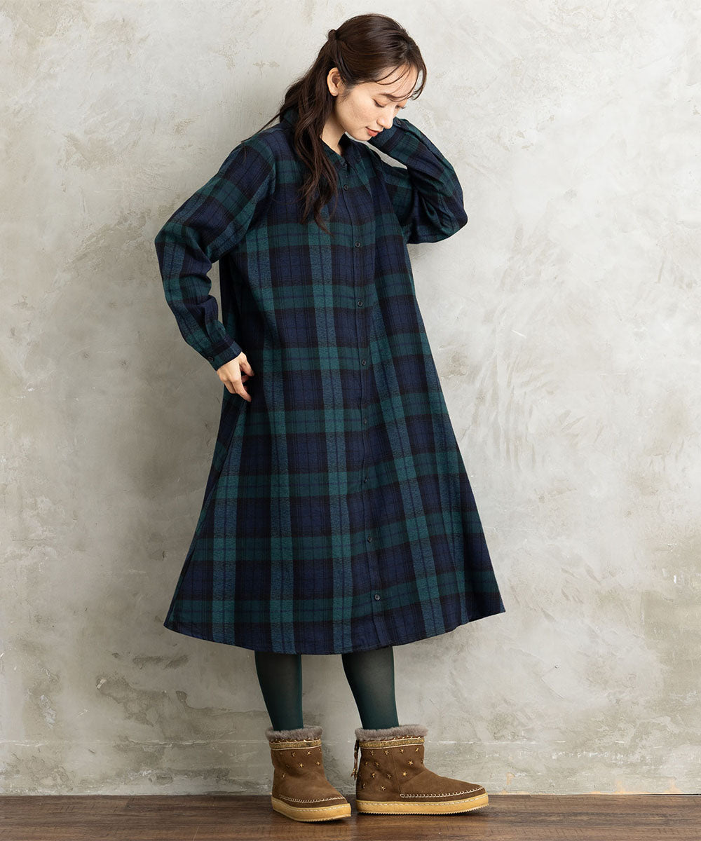 【sabstreet bis】【web限定】 起毛シャツワンピース