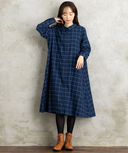 【sabstreet bis】【web限定】 起毛シャツワンピース