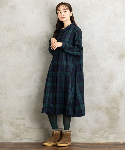 【sabstreet bis】【web限定】 起毛シャツワンピース