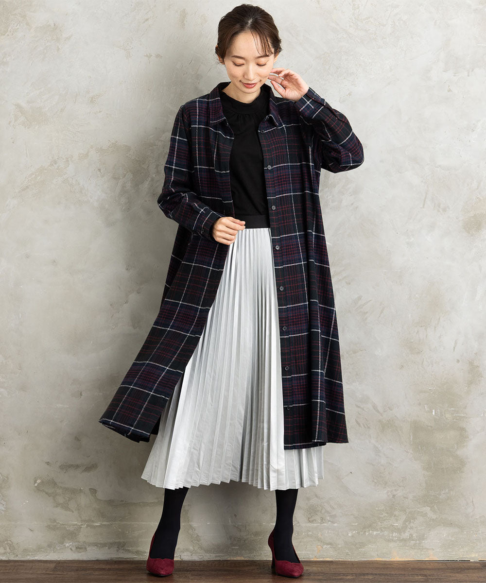 【sabstreet bis】【web限定】 起毛シャツワンピース