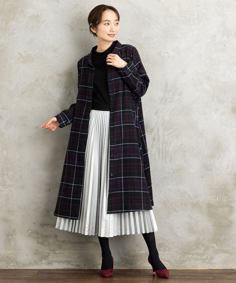 【sabstreet bis】【web限定】 起毛シャツワンピース