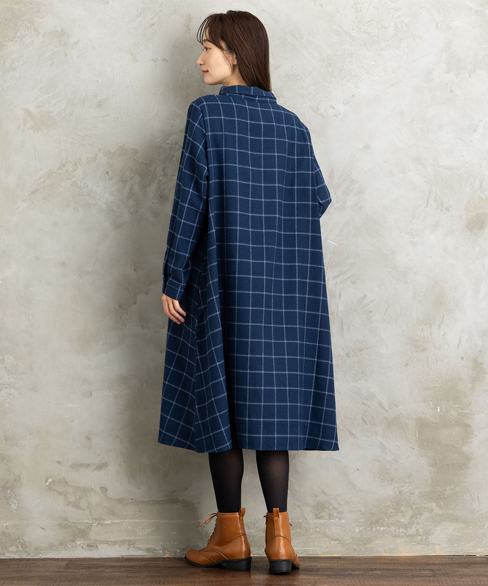 【sabstreet bis】【web限定】 起毛シャツワンピース