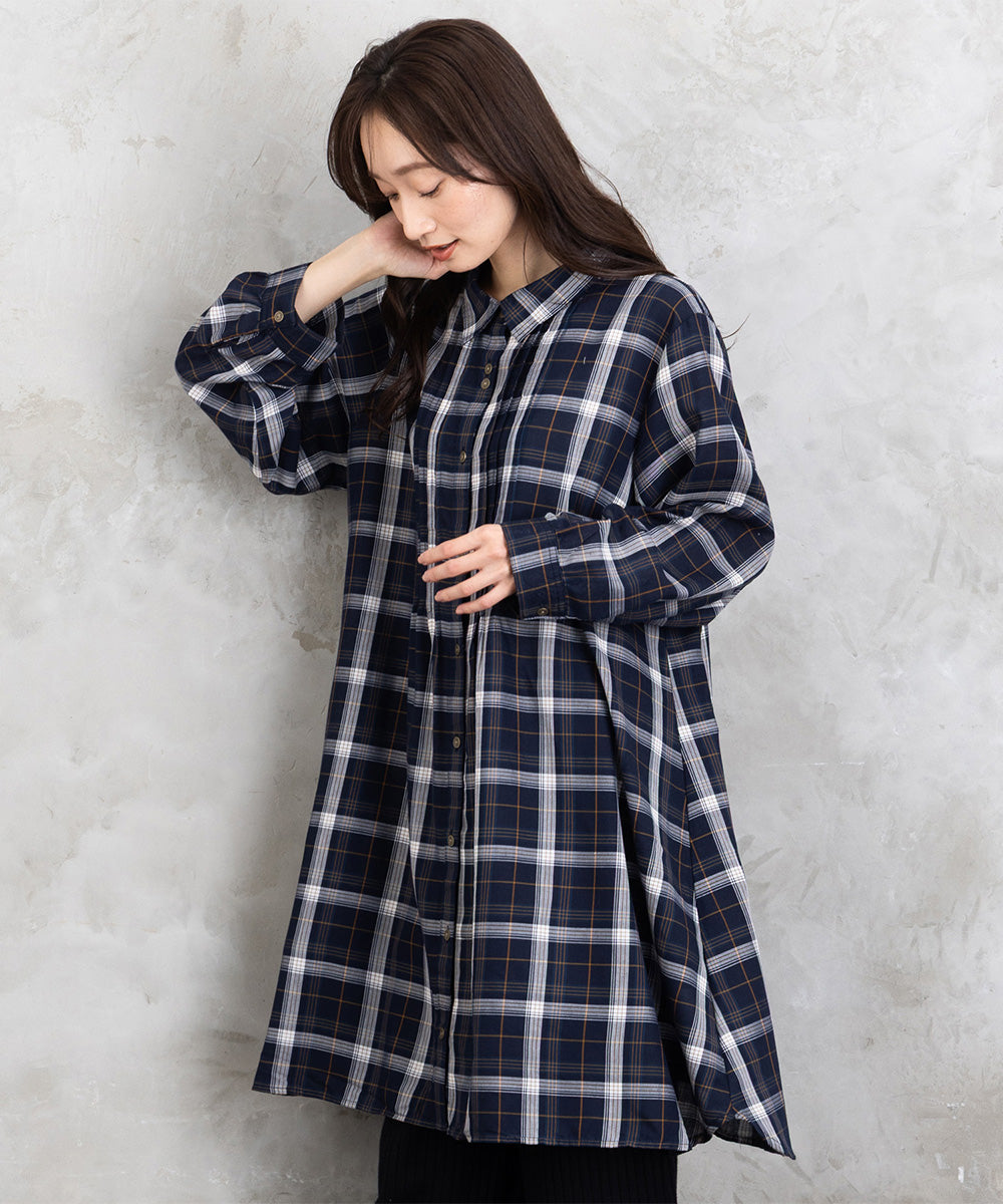 【sabstreet bis】【web限定】 アソートチェックピンタックシャツワンピース【先行予約】