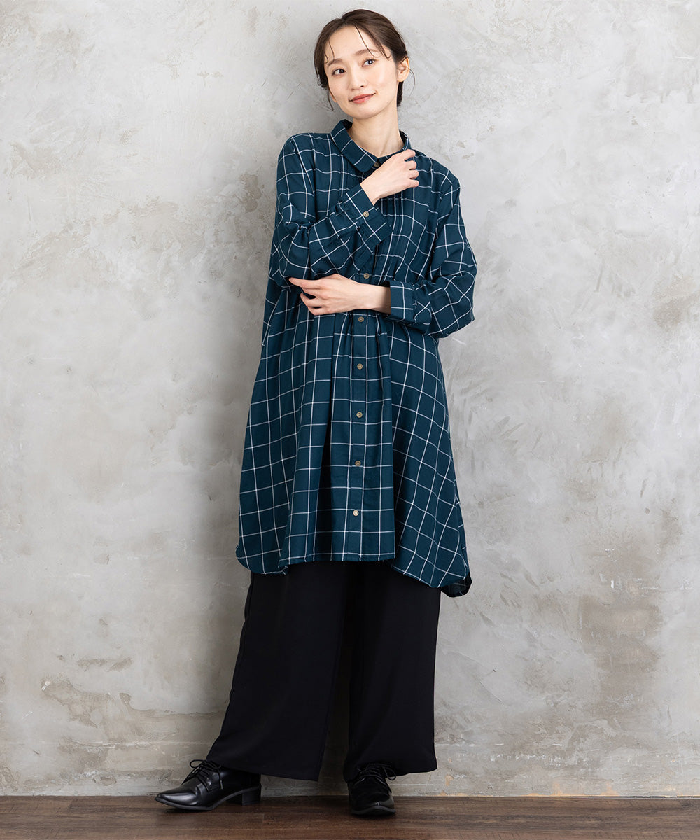 【sabstreet bis】【web限定】 アソートチェックピンタックシャツワンピース【先行予約】