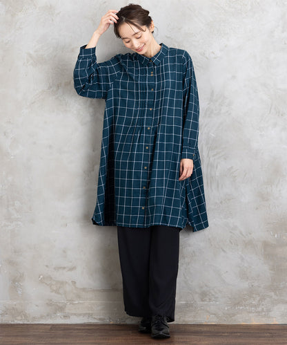 【sabstreet bis】【web限定】 アソートチェックピンタックシャツワンピース【先行予約】