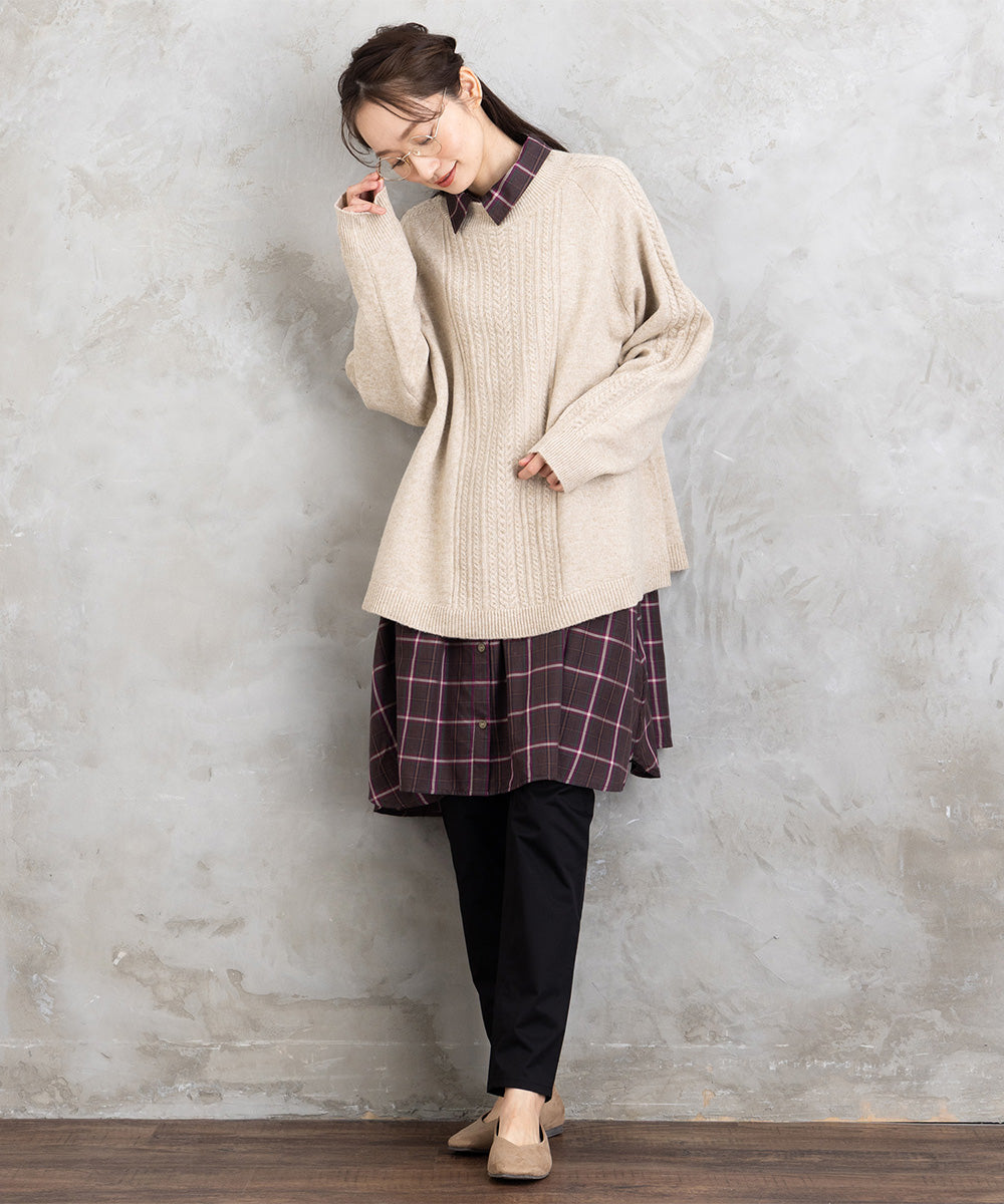 【sabstreet bis】【web限定】 アソートチェックピンタックシャツワンピース【先行予約】