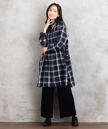 【sabstreet bis】【web限定】 アソートチェックピンタックシャツワンピース【先行予約】