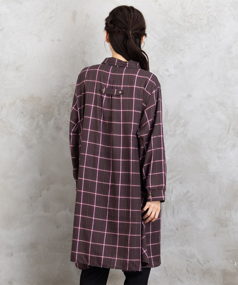 【sabstreet bis】【web限定】 アソートチェックピンタックシャツワンピース【先行予約】