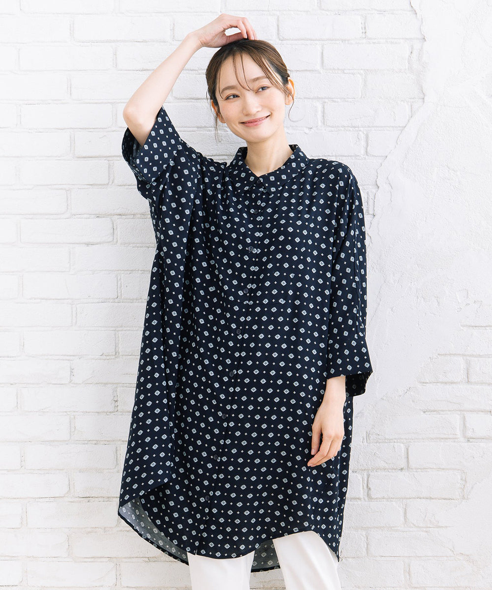 【sabstreet bis】【web限定】 アソートプリントシャツワンピース