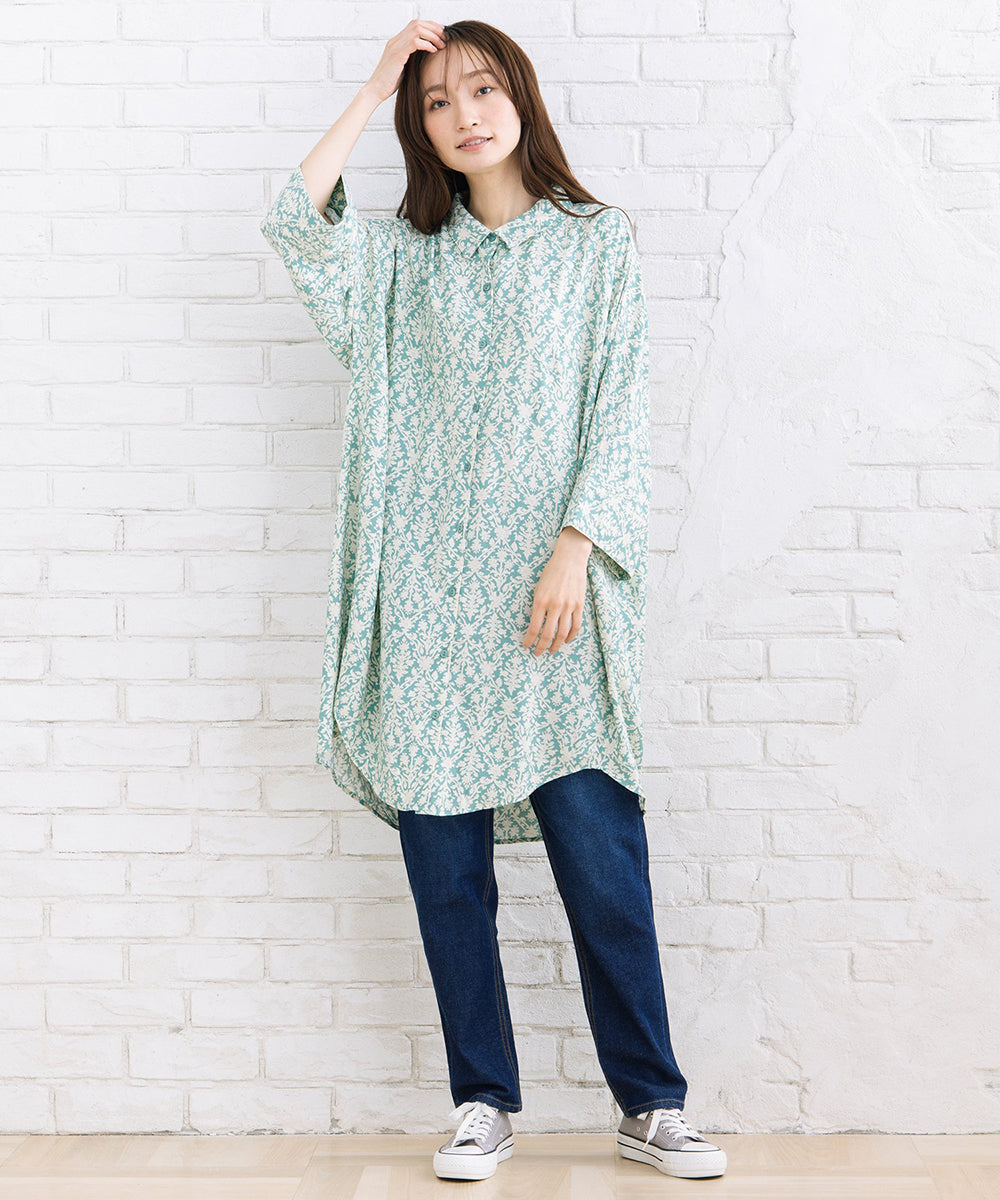 【sabstreet bis】【web限定】 アソートプリントシャツワンピース