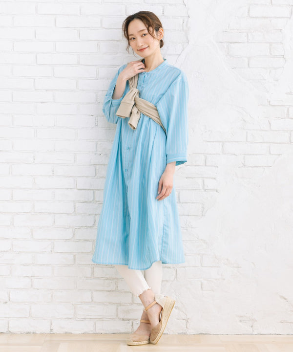 【sabstreet bis】【web限定】 【接触冷感】Aラインシャツワンピース