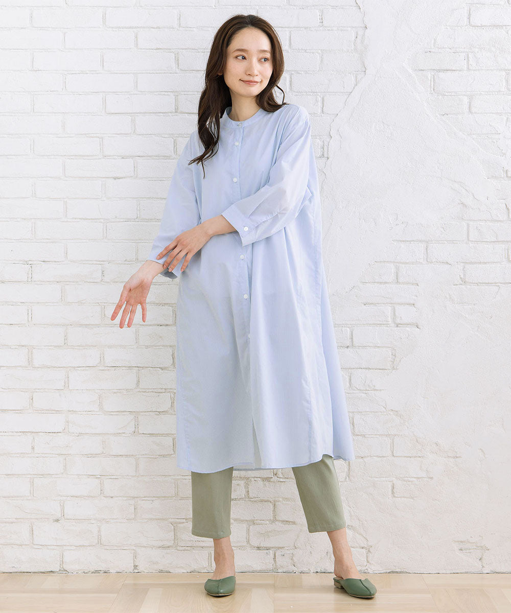 【sabstreet bis】【web限定】 【接触冷感】Aラインシャツワンピース【先行予約】