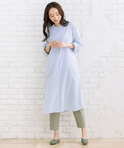 【sabstreet bis】【web限定】 【接触冷感】Aラインシャツワンピース