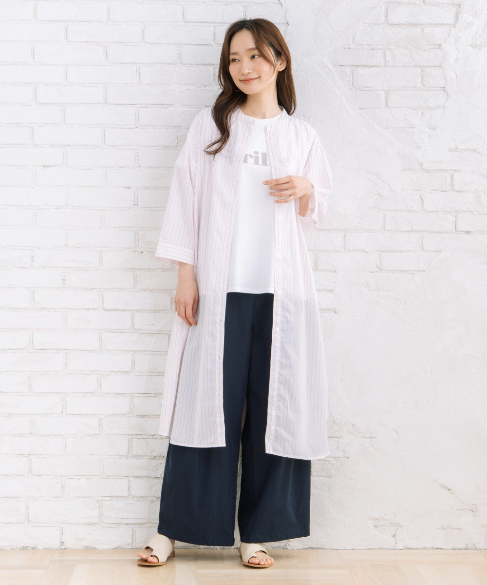 【sabstreet bis】【web限定】 【接触冷感】Aラインシャツワンピース