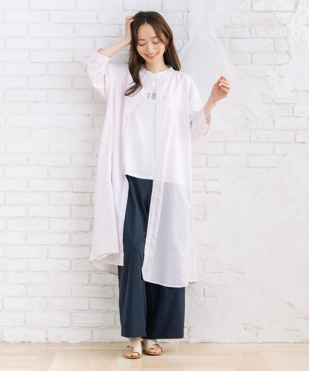 【sabstreet bis】【web限定】 【接触冷感】Aラインシャツワンピース